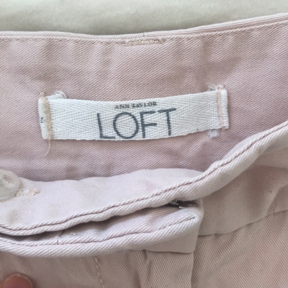 LOFT PINK COTTON SHORTS - Picture 2 of 4